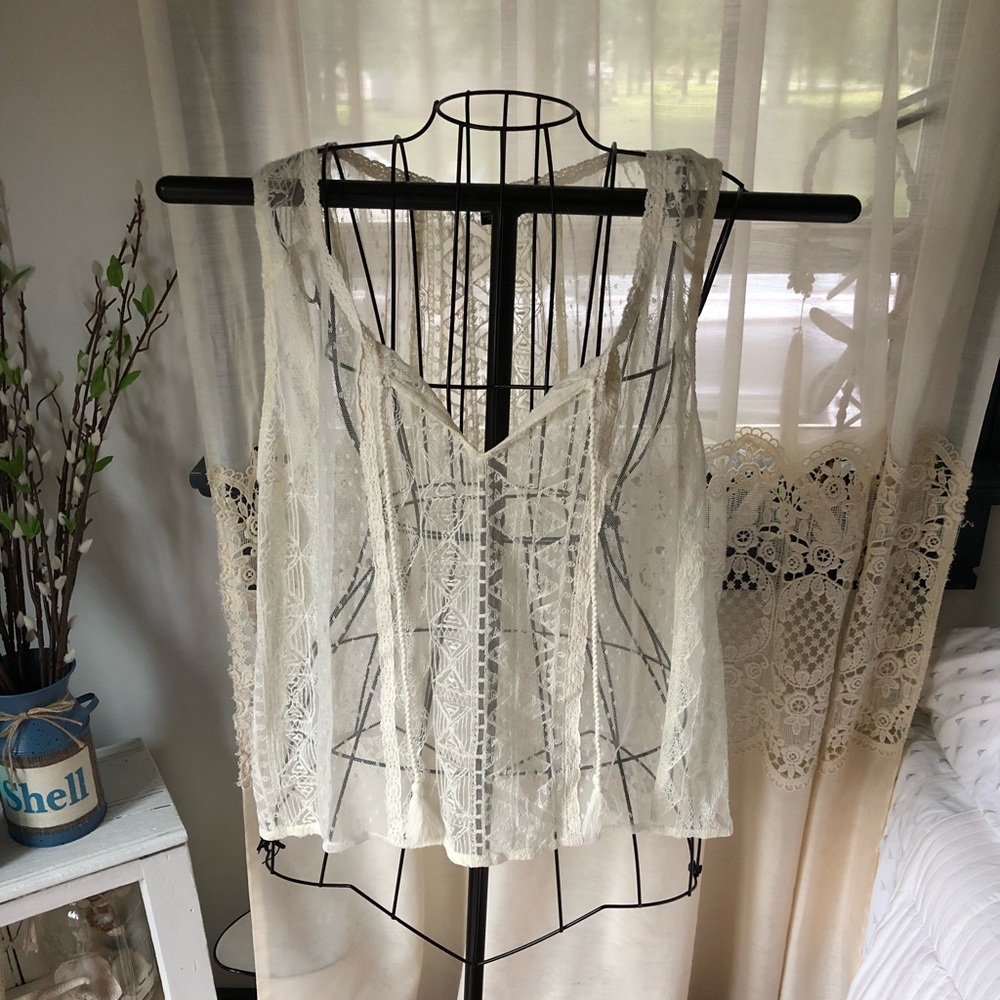 American Eagle Sheer Layering Tank